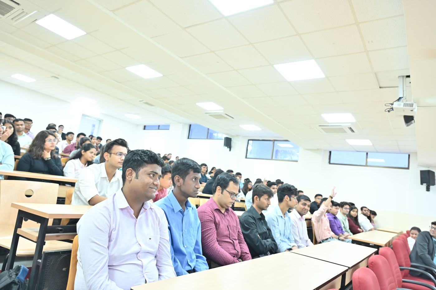 Students attending an Evolve Pune leadership talk