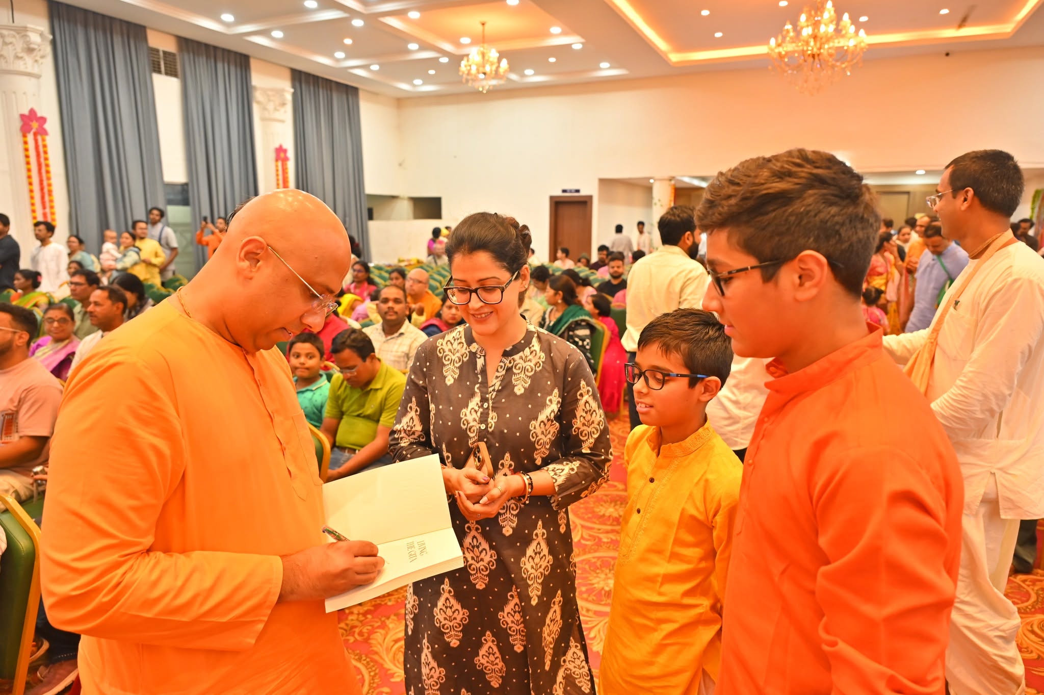 Bhakti Life mentoring group studying together